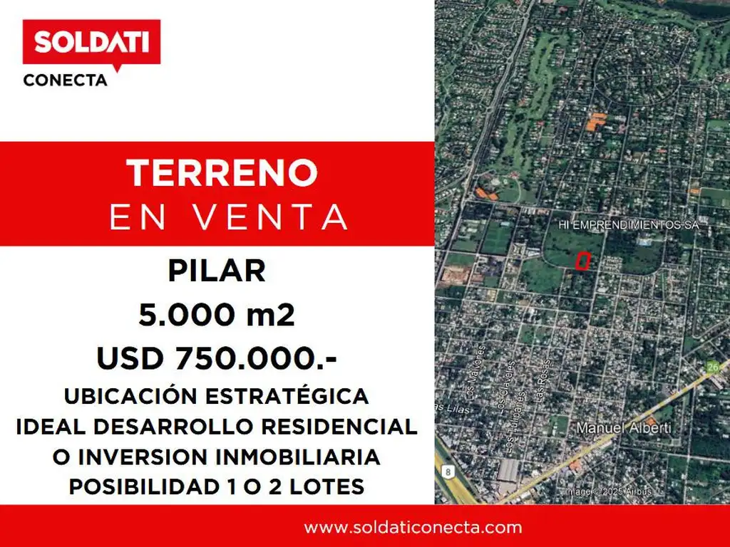 Lote en Manuel Alberti, Pilar apto construcción hasta 8000m2