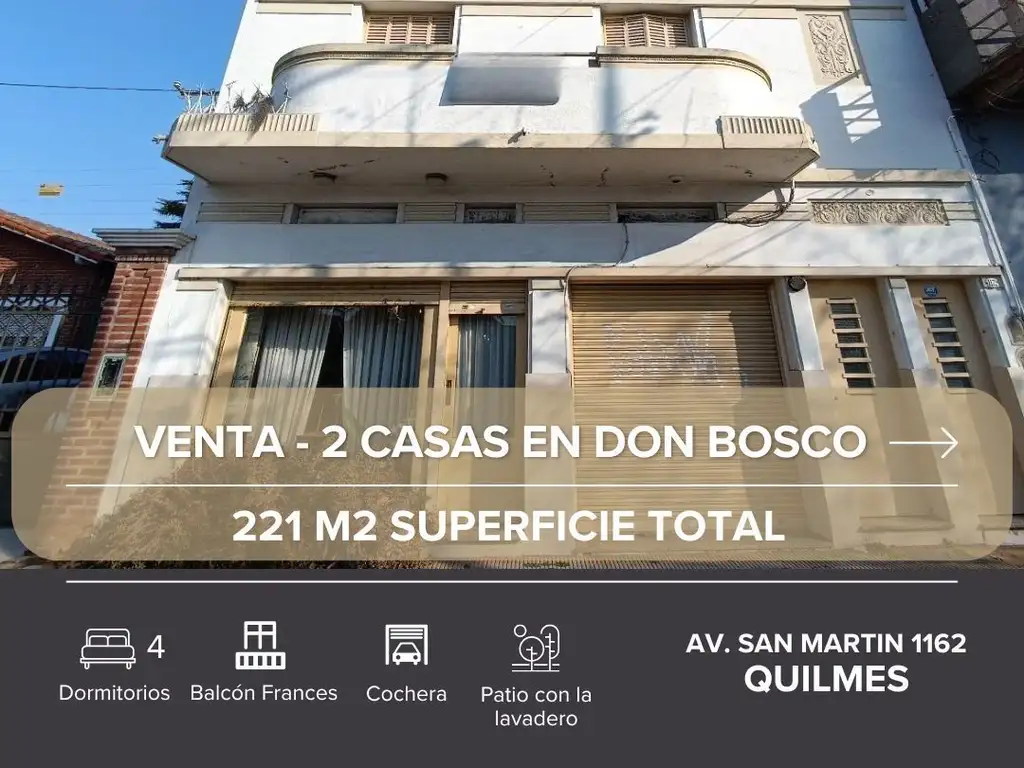 Venta de Casa 5 AMBIENTES en DON BOSCO, QUILMES