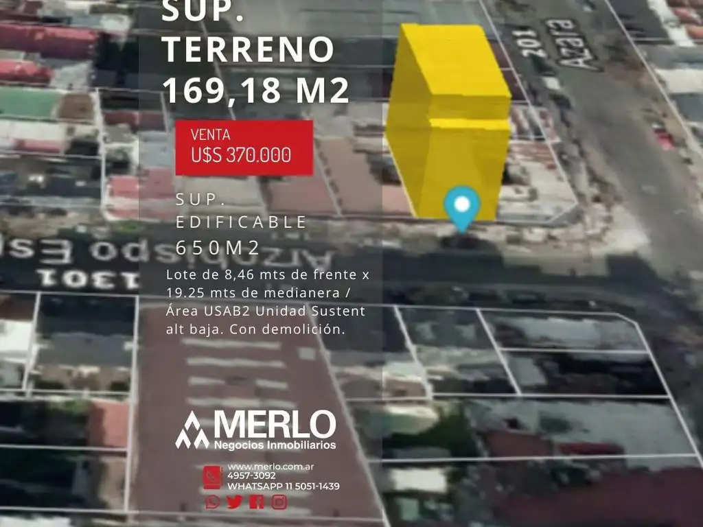 Terreno en  Barracas