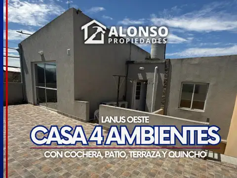 CASA 4 AMBIENTES CON COCHERA, QUINCHO Y TERRAZA EN VENTA