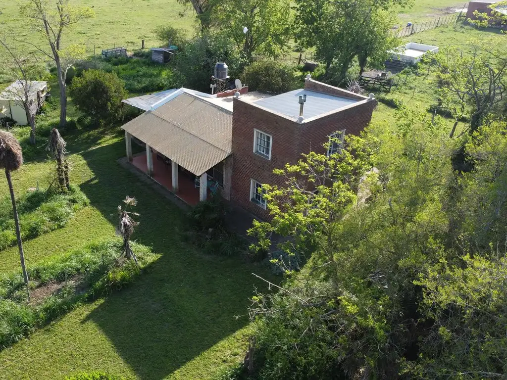 Campo de 12 ha, con casa principal, casa de encargado, tambo y parideras en  Las Chacras (Lobos)