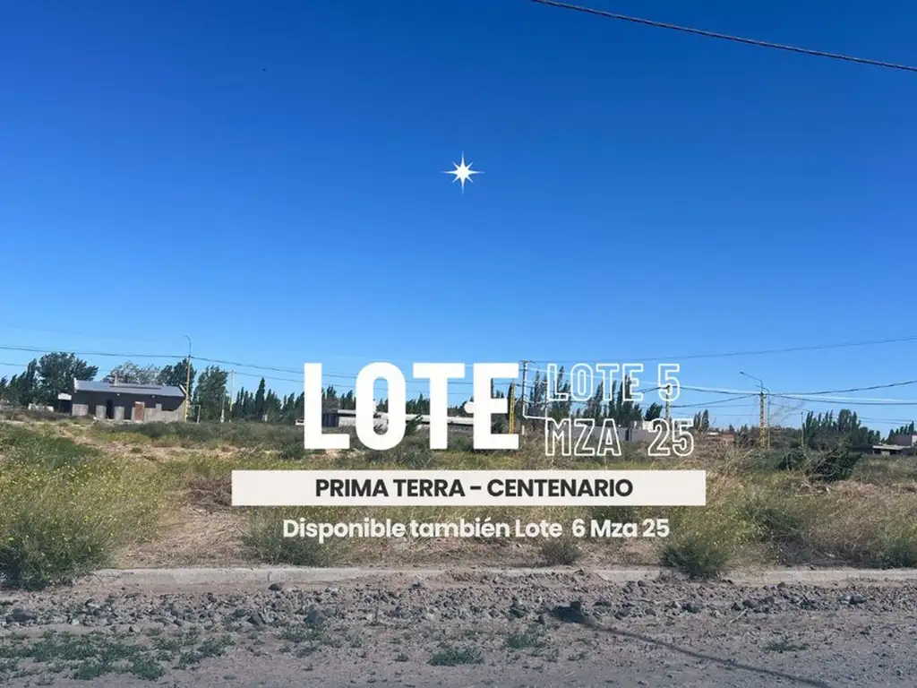 VENTA LOTE PRIMA TERRA, 360 MTR2