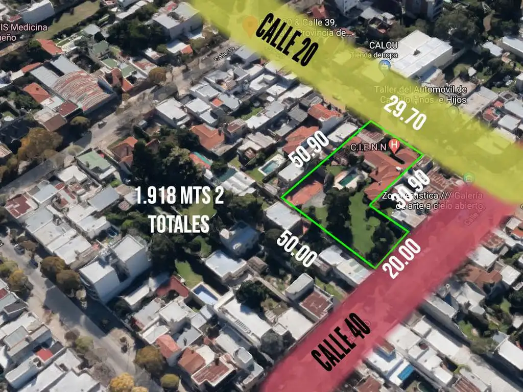 Terreno venta 1918 mts 2 totales  - La Plata