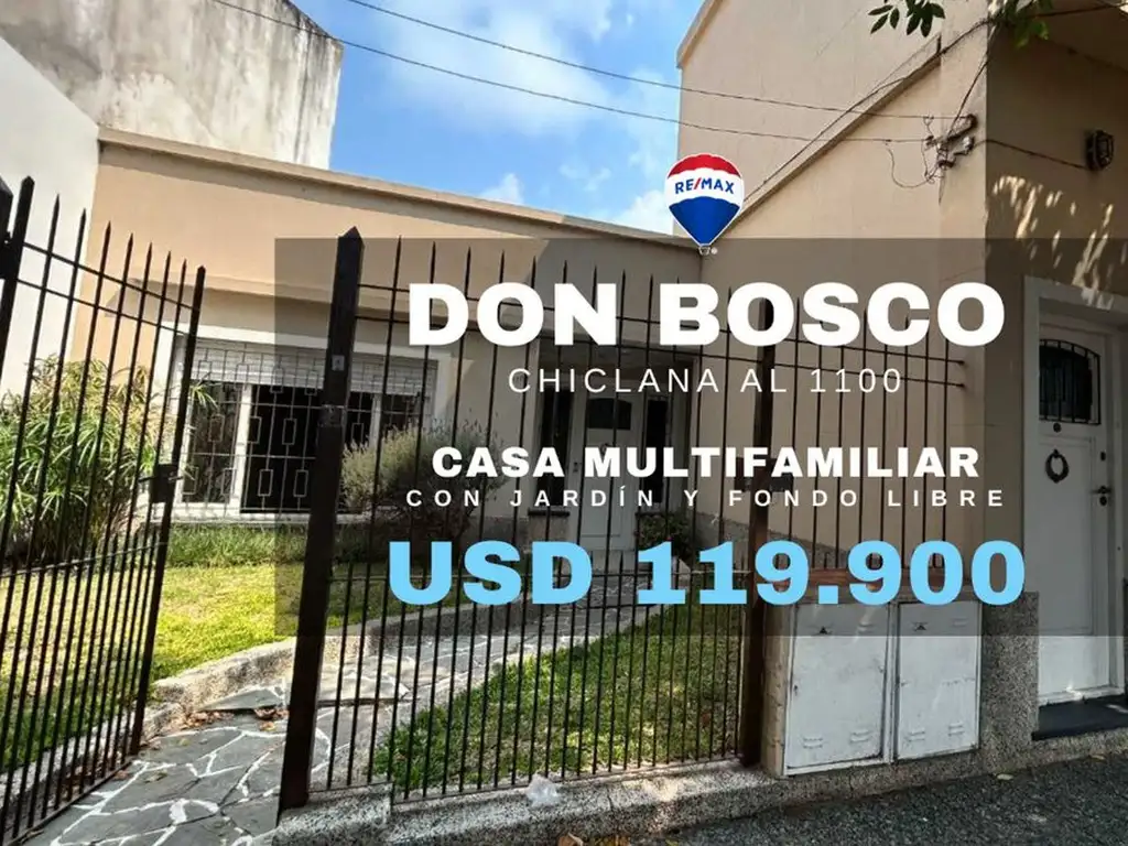 VENTA CASA PARA DOS FAMILIAS DON BOSCO QUILMES