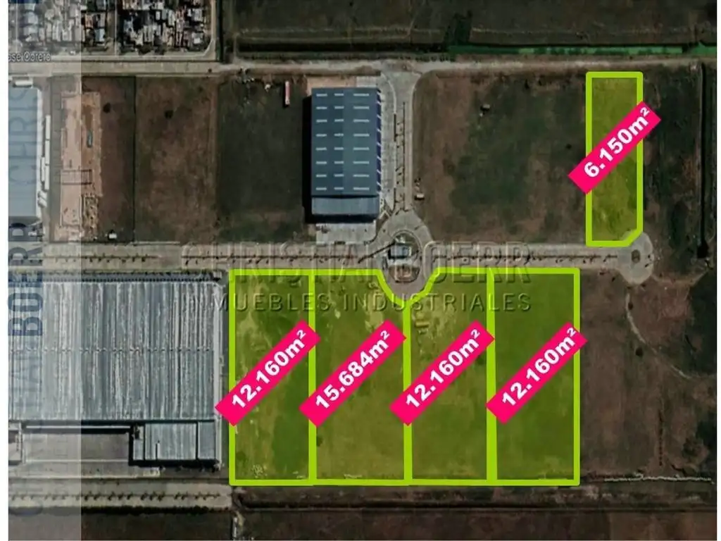 Fraccion Industriales desde 6.150m², 12.160m², 14.250m² y 15