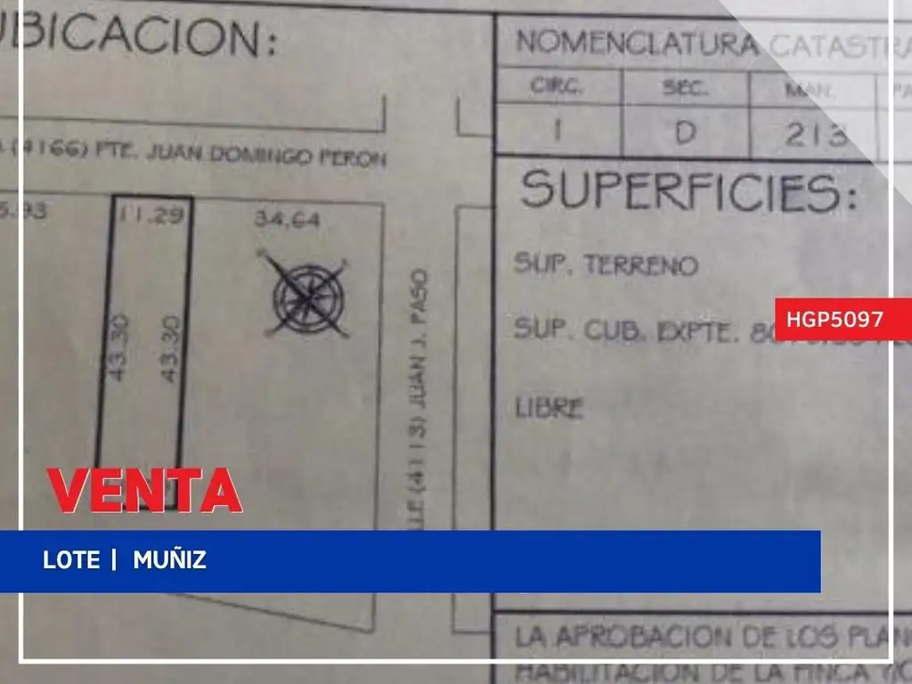 Lote - Venta - Argentina, Muñiz - Av. Pres.  Juan Domingo Perón 7596300