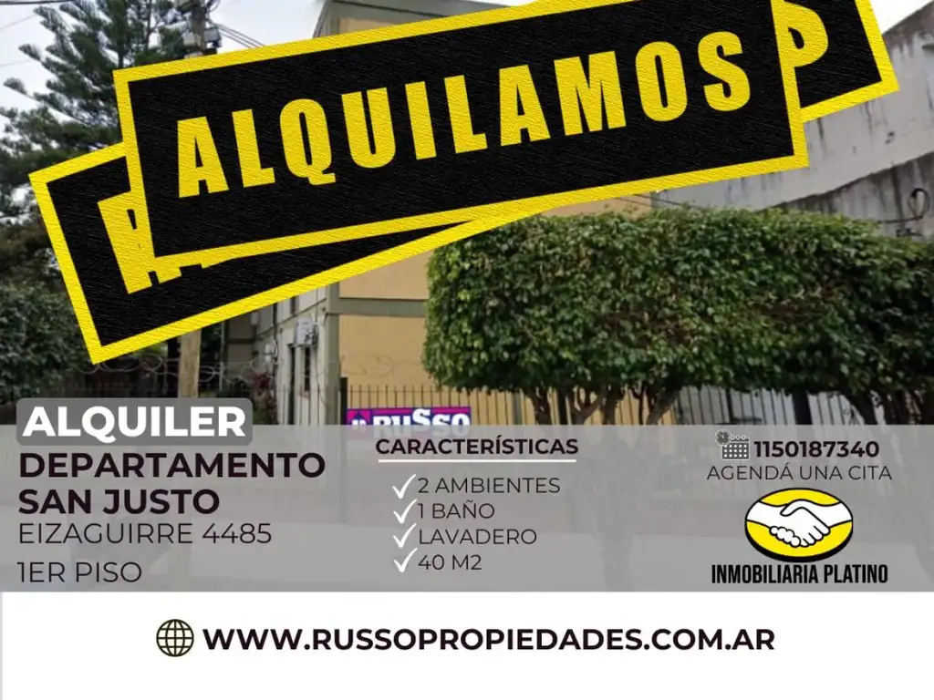 Alquiler departamento San Justo 2 ambientes