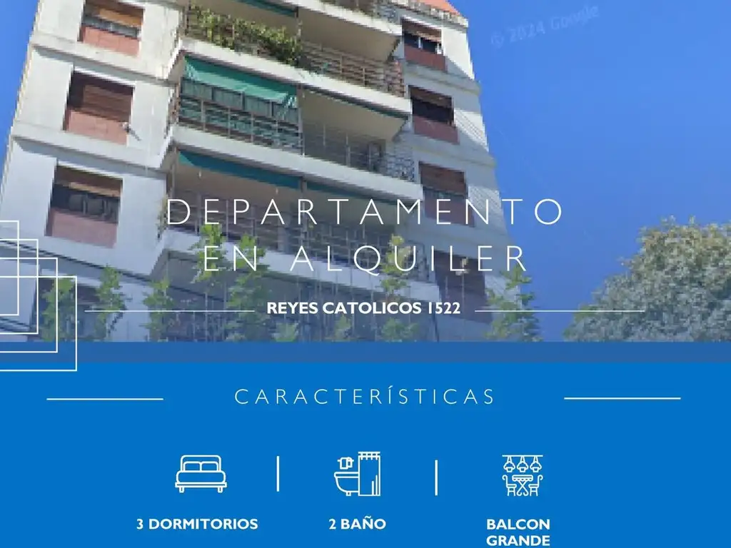 Excelente Depto 3 dorm alq bcon Av del Bicentenario 1522