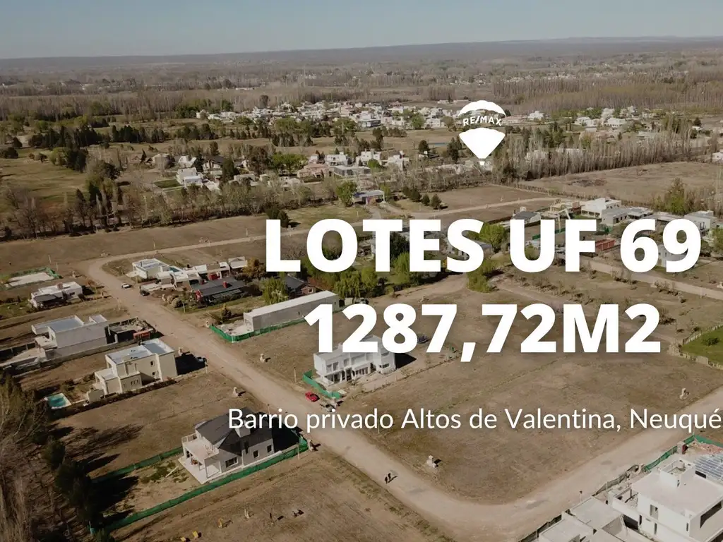 LOTE UF69 | 1287,72m2 | EN ALTOS DE VALENTINA