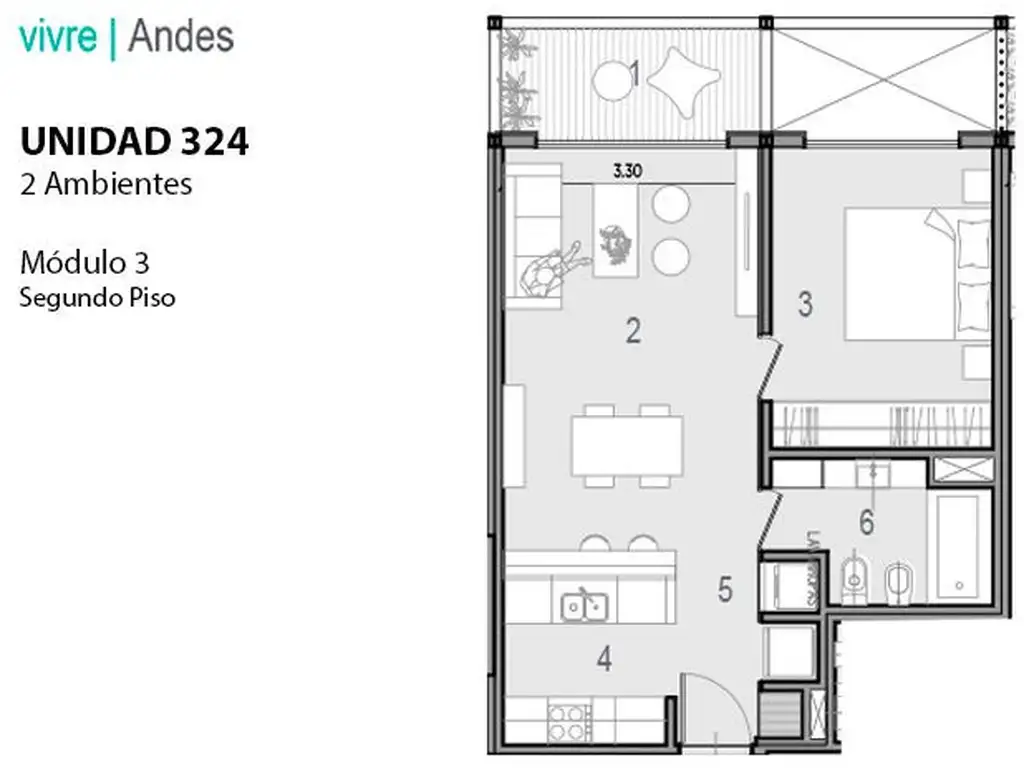 Venta de pozo Depto 2 amb. San Martín de los Andes, Neuquen