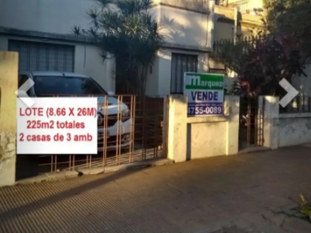 TERRENO 225 M2 SOBRE AVENIDA IDEAL CONSTRUCTORES-