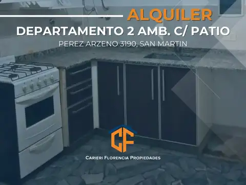 DEPARTAMENTO DE 2 AMBIENTES AMPLIOS Y PATIO COMPARTIDO, EN ALQUILER Y BUEN ESTADO