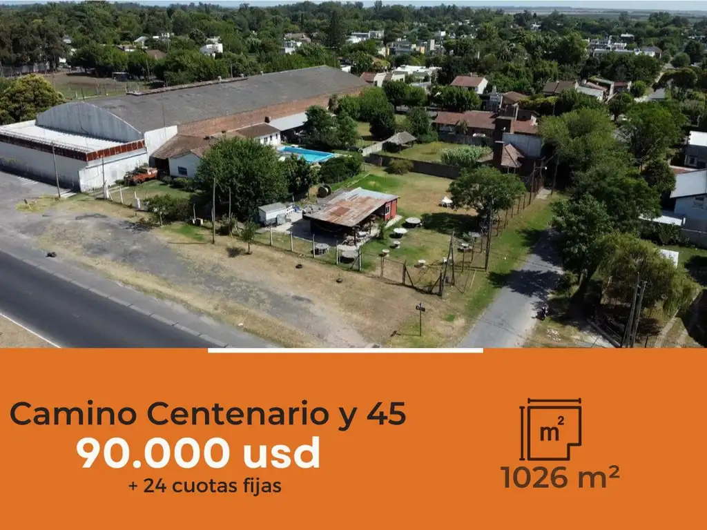 Terreno en venta - 1026 mts2 - Villa Elisa [FINANCIADO]