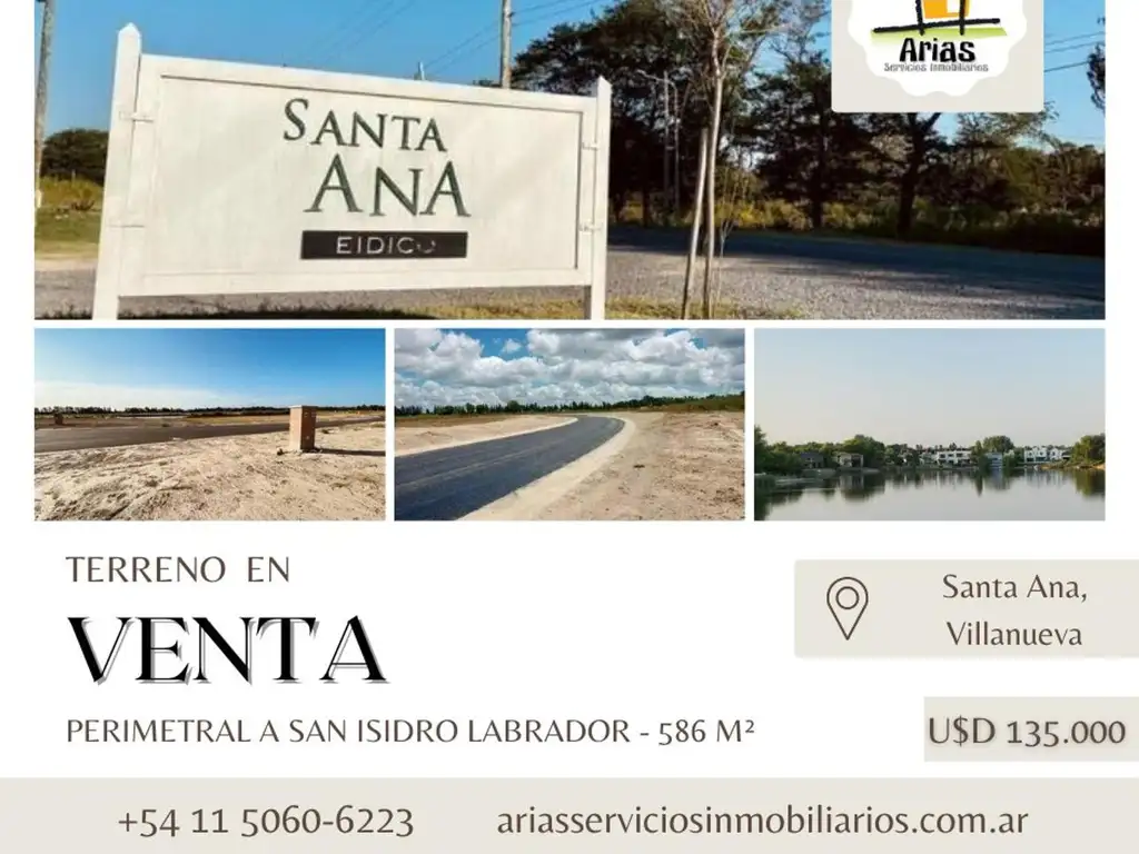 Lote en venta Barrio Santa Ana - Villanueva