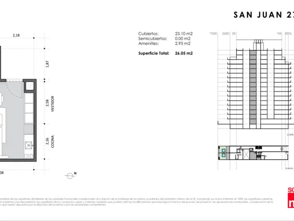 Venta departamento monoambiente en pozo San Cristobal