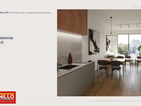 Departamento 3 ambientes con 2 baños