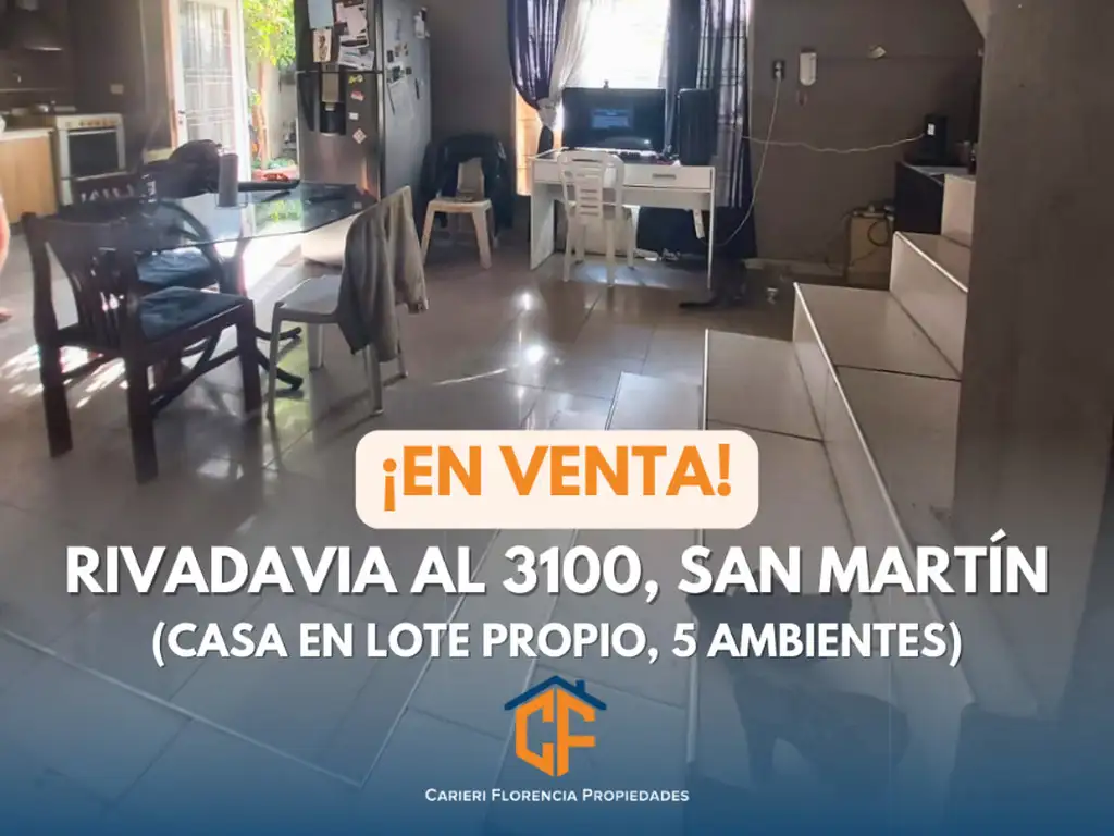 CASA EN LOTE PROPIO DE 4 AMBIENTES, EN VENTA Y BUEN ESTADO