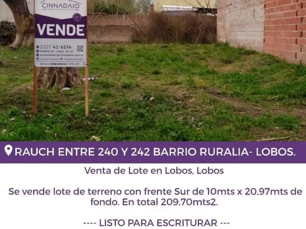 Lote - Venta - Argentina, Lobos