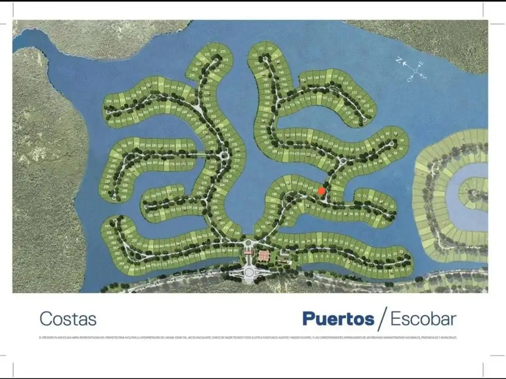 Excelente lote al agua barrio Costas Puertos del Lago