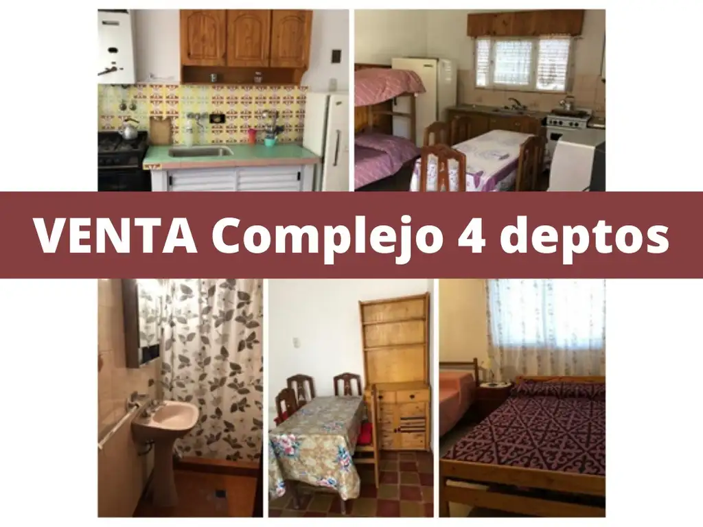 Venta complejo de 4 deptos a metros del mar! Totalmente amoblados y listos para alquilar. Mar del tu