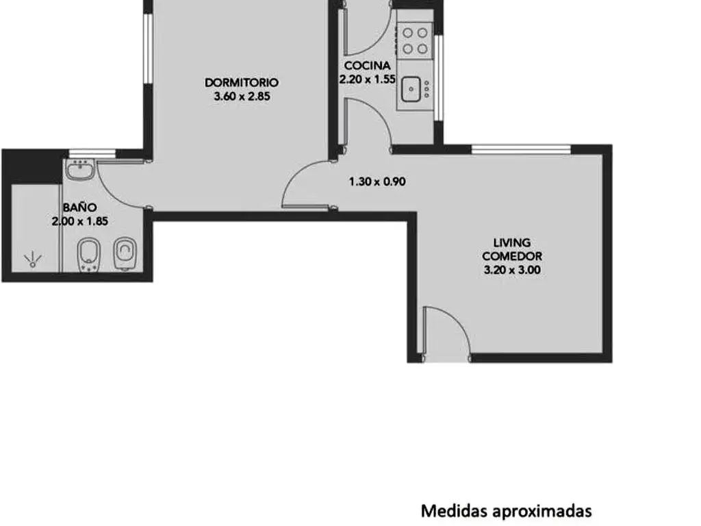 Rojas 300  * Depto. 2 Amb. Sup. Total: 31,46 m². Por m2. 2.280.