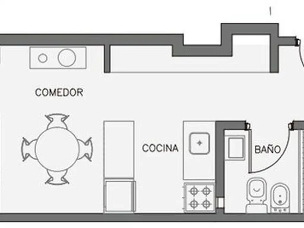 Venta monoambiente con Terraza, en pozo, Buceo