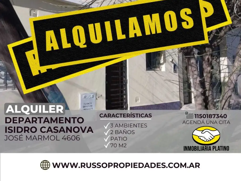 Alquiler duplex San Justo 3 ambientes