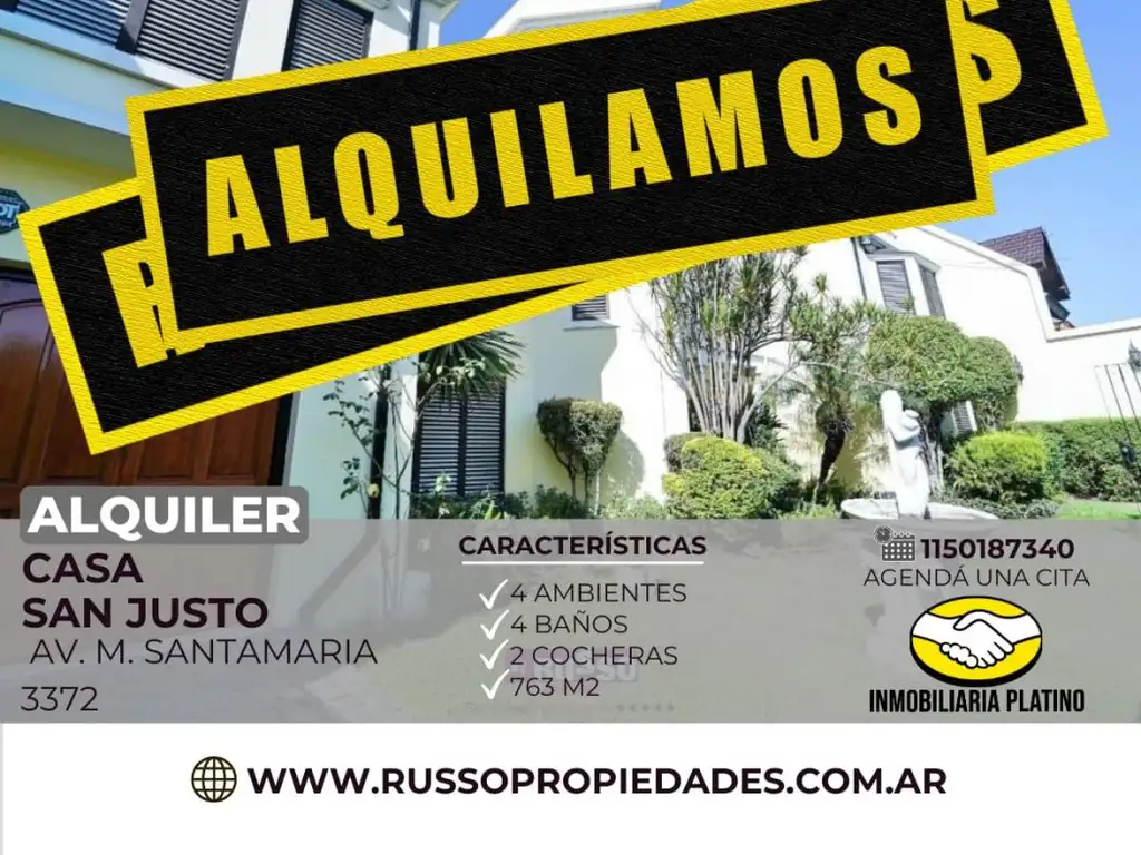 Alquiler Casa 4 Ambientes San Justo