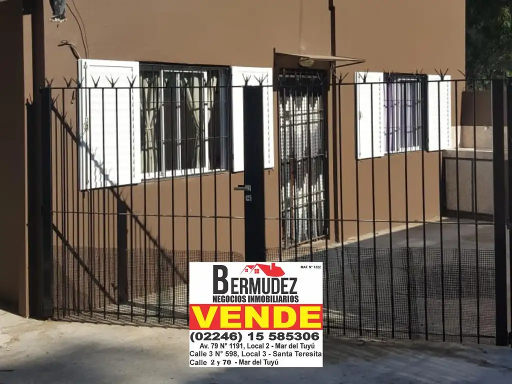 Venta Depto De 2 Ambientes En Mar del Tuyú Calle 3 Entre 63 Y 64 Oportunidad