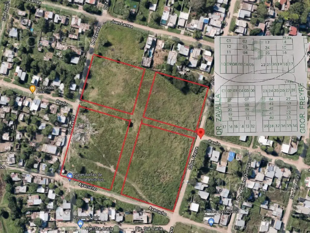 Venta de terreno medidas 130 x 138 son 2 manzanas ideal para loteo en la ciudad de Santa Fe