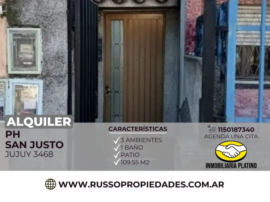 Alquiler PH San Justo 3 ambientes