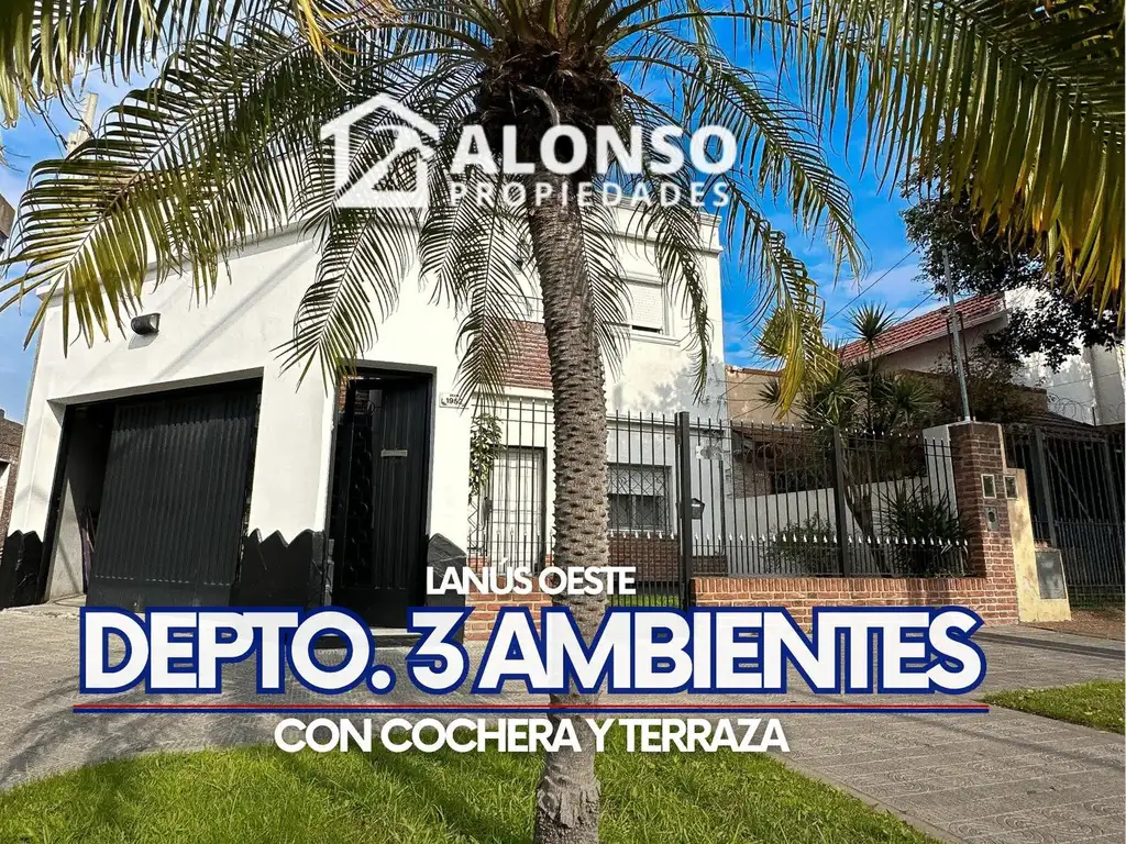 Departamento 3 Ambientes con Terraza en Venta en Lanús