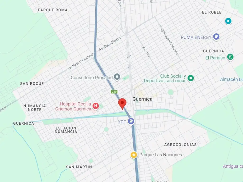 Lote venta colectora ruta 210 cerca estación Guernica