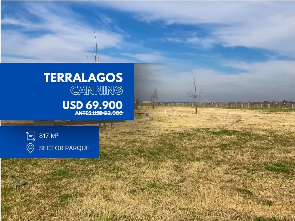 LOTE EN VENTA TERRALAGOS CANNING OPORTUNIDAD