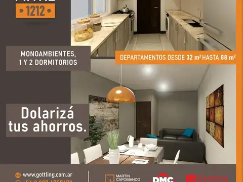 Departamento 3 ambientes con 1 baño