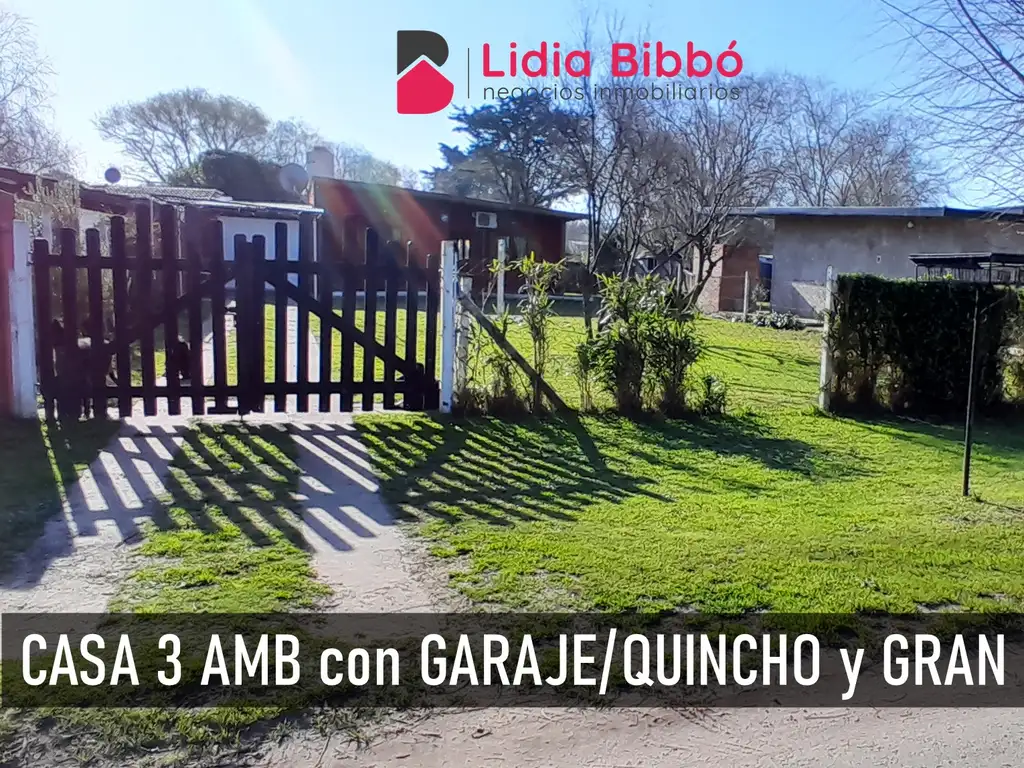 CASA 3 AMB con GARAJE/QUINCHO y GRAN PARQUE - zona ALFAR