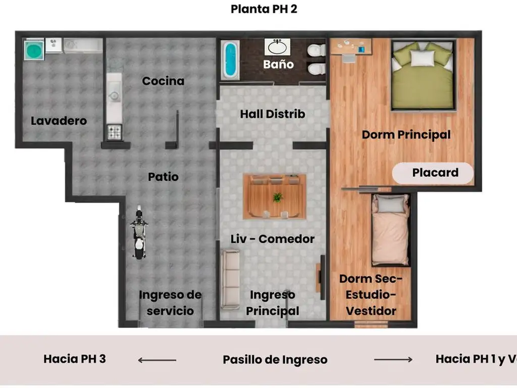 PH c/RENTA 3amb+PATIO+LAVADERO independ-V.Libertad