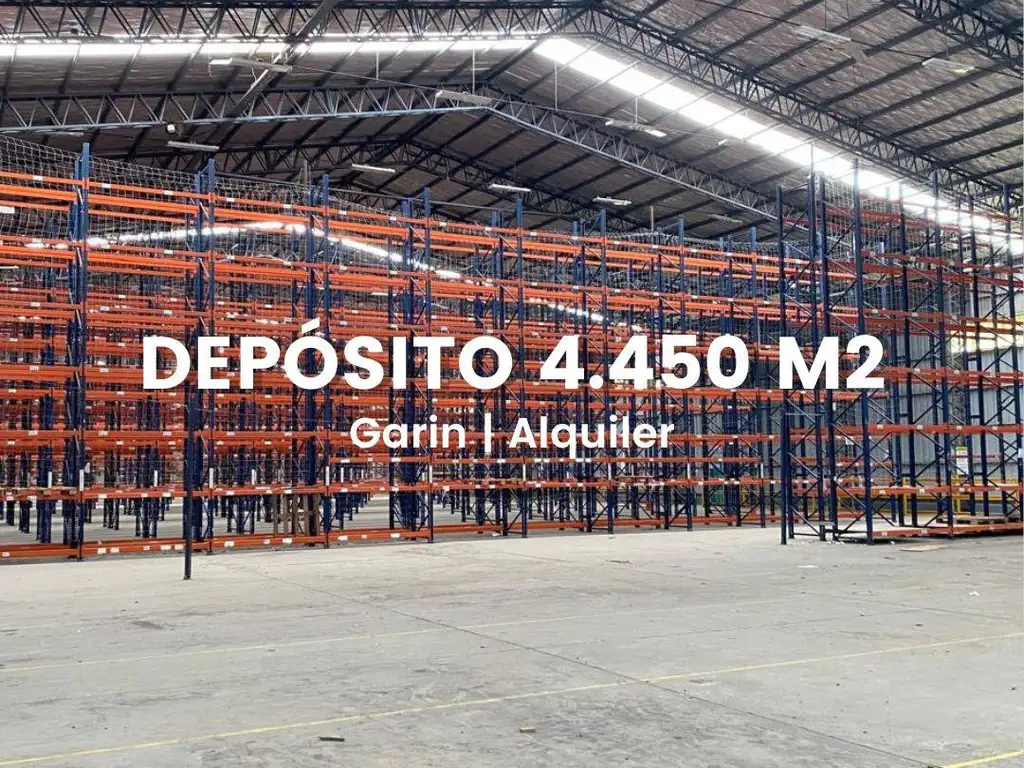 Depósito en Garin en alquiler. Predio privado de 17.000 m2