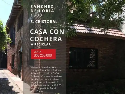 A RECICLAR! Casa en San Cristóbal