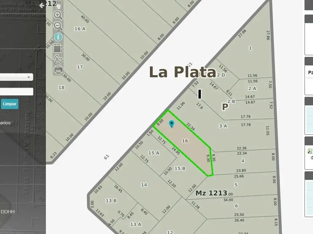 LOTE SOBRE CALLE 61 Y 21  CON CASA A RECICLAR O DEMOLER