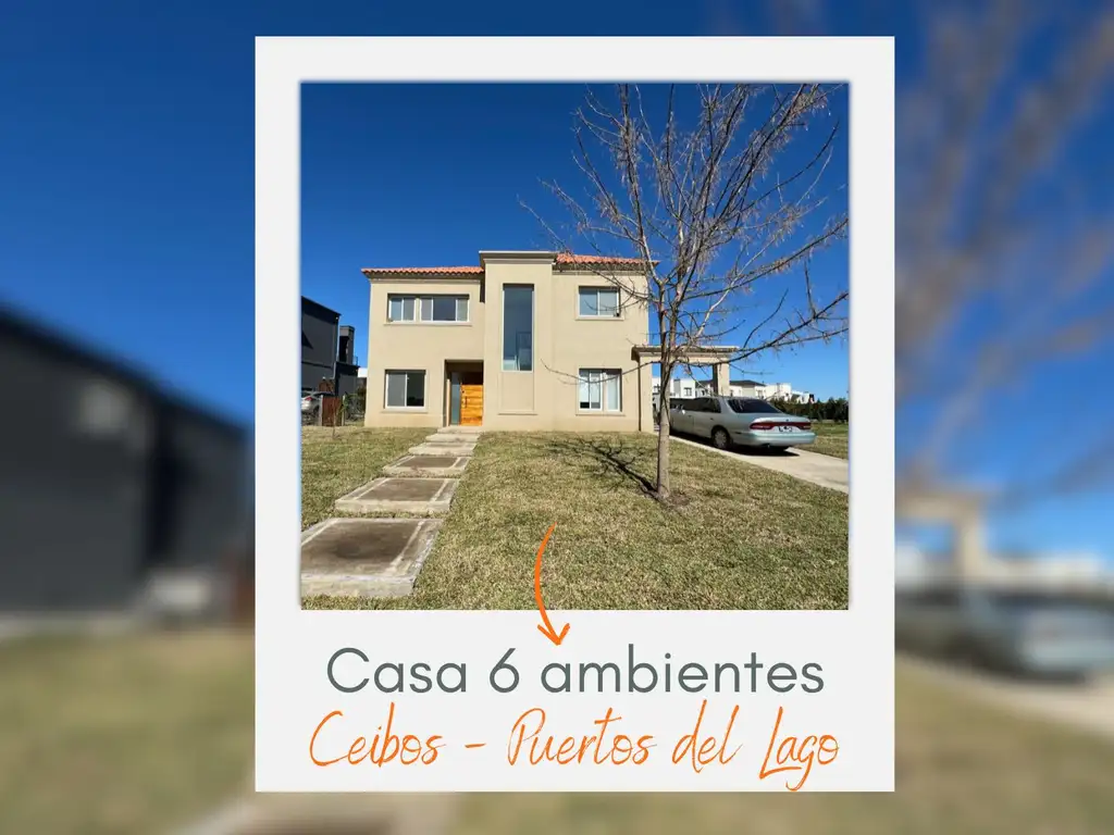 Casa 4 Dorm. alquiler Ceibos - Puertos del Lago