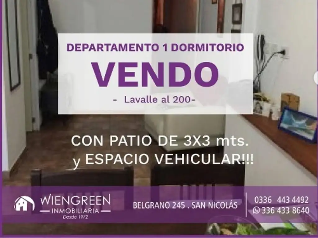 Vendo departamento de 1 habitacion en Planta Baja