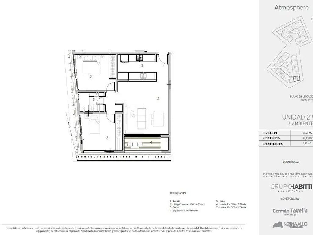 Departamento 3 ambientes. Venta de pozo. Parque Leloir