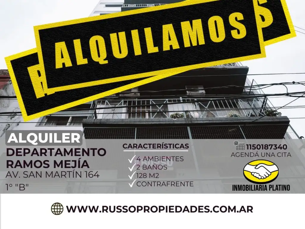 Alquiler departamento ramos mejia 4 ambientes