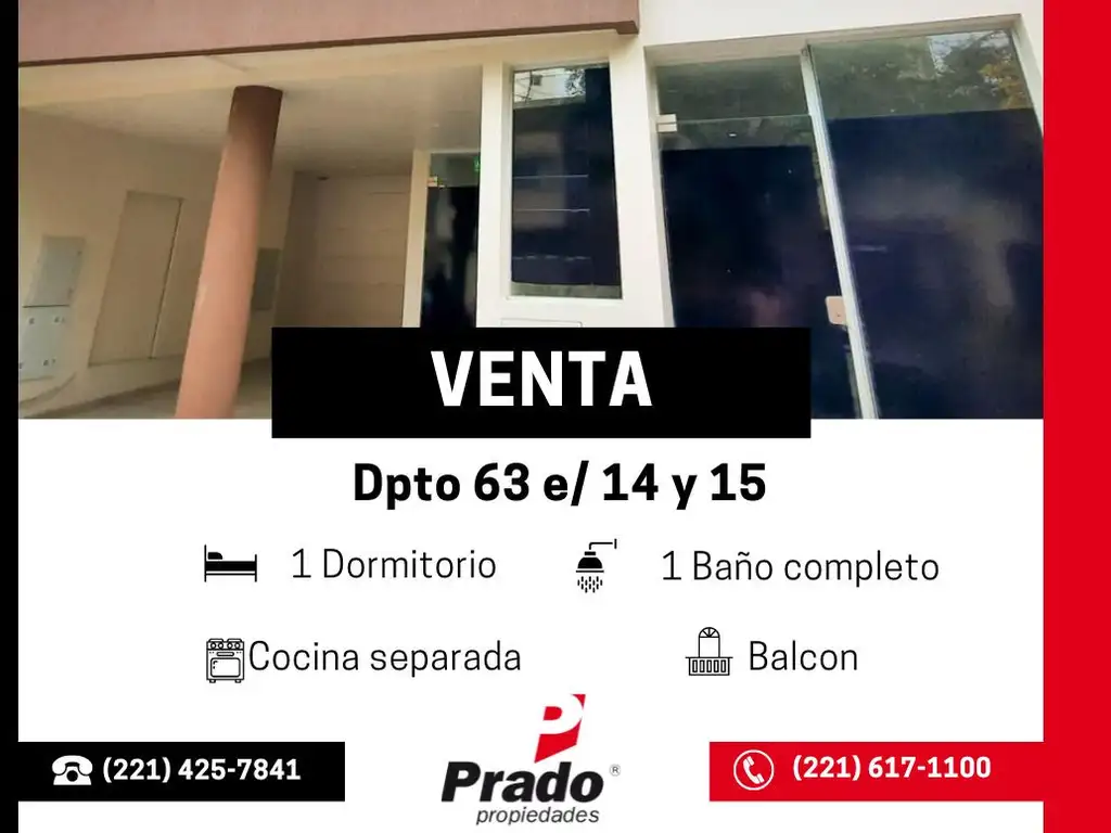 DEPARTAMENTO A ESTRENAR CALLE 63 e/14 Y 15