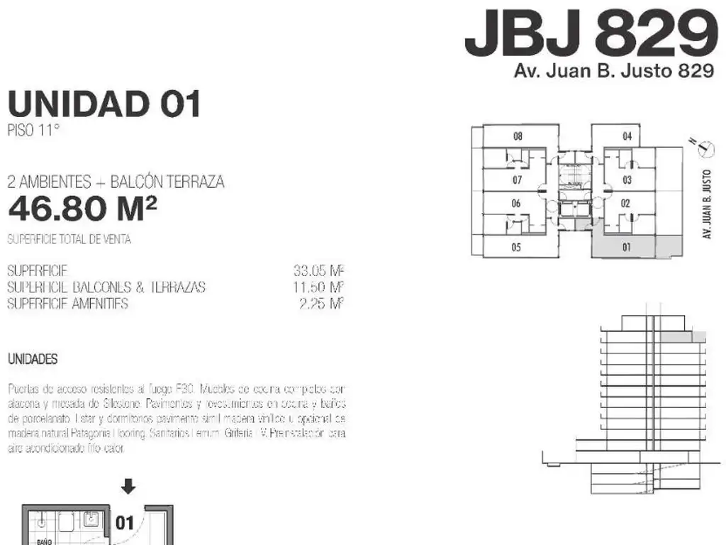 Departamento en el emprendimiento Juan B Justo 829