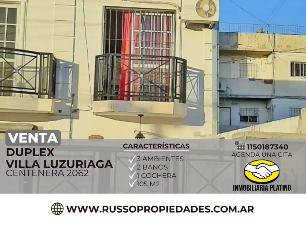 Venta Departamento 3 Ambientes Villa Luzuriaga