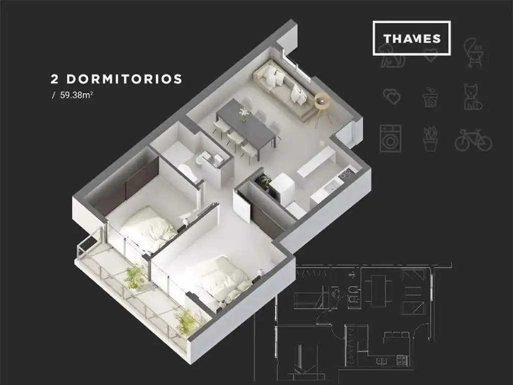 DEPARTAMENTO 3 AMBIENTES - CENTRO, RESISTENCIA