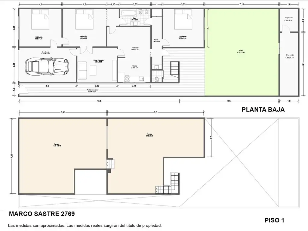 Casa terreno en venta en Villa del Parque 3 dormitorios cochera jardín