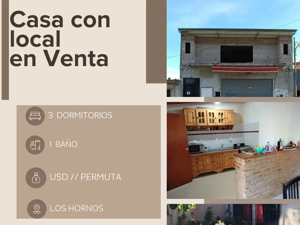 VENTA DE CASA CON LOCAL